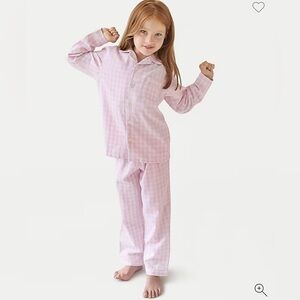 Petit Plume Girls Twill Pink Gingham set